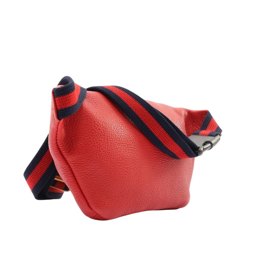 GUCCI 古馳 Logo Belt 腰包 紅色 牛皮 527792-1