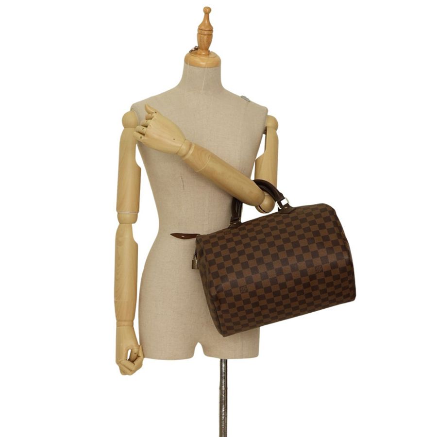 LOUIS VUITTON LV 路易威登 Speedy 30 波士頓包 棕色 棋盤格帆布 無鑰匙 N41531-5