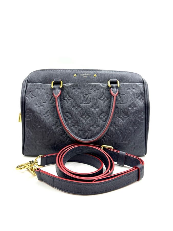 LV 路易威登 speedy25肩帶款波士頓枕頭包-0