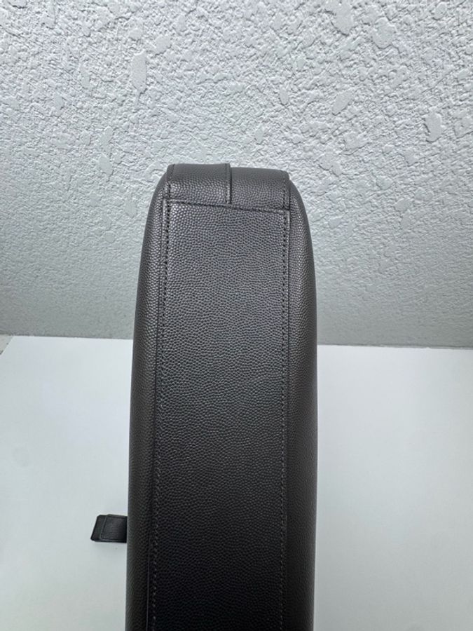 99新 YSL 聖羅蘭 公文包 魚子醬皮 灰色 少肩帶 尺寸:37*28cm-6