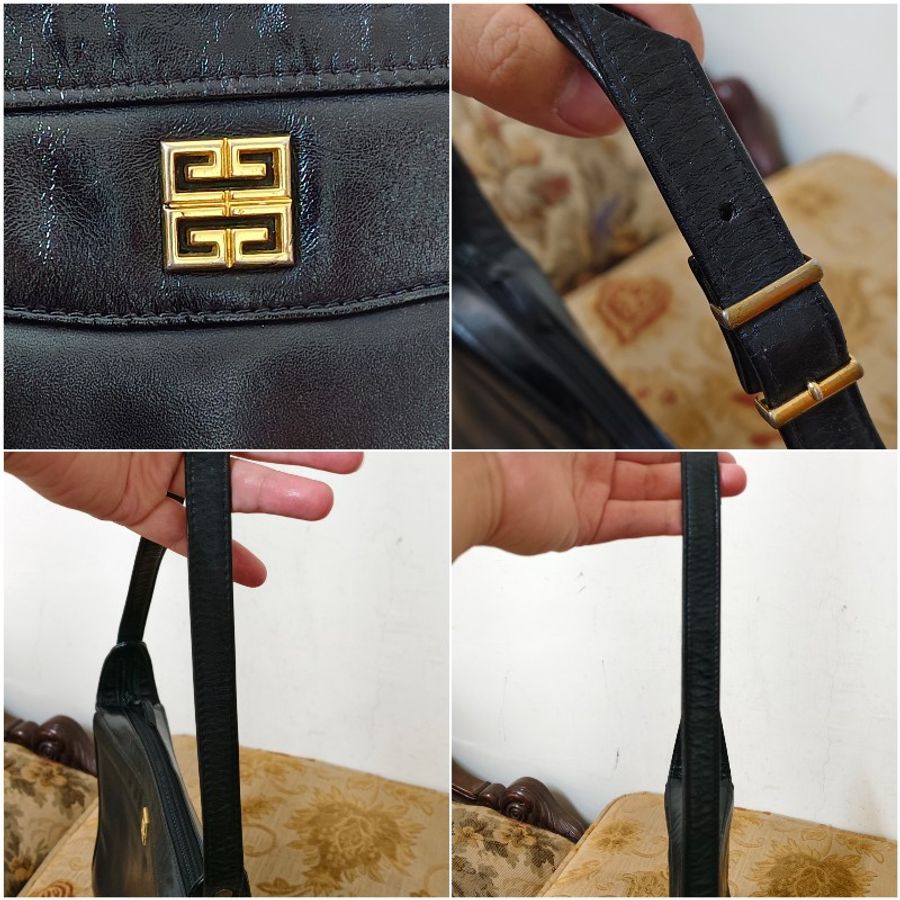 Givenchy 1980年代 正版 絕版古董包 內隔層多 老錢風 狀況良好 有倉庫折舊 肩背包 請看商品敘述-14