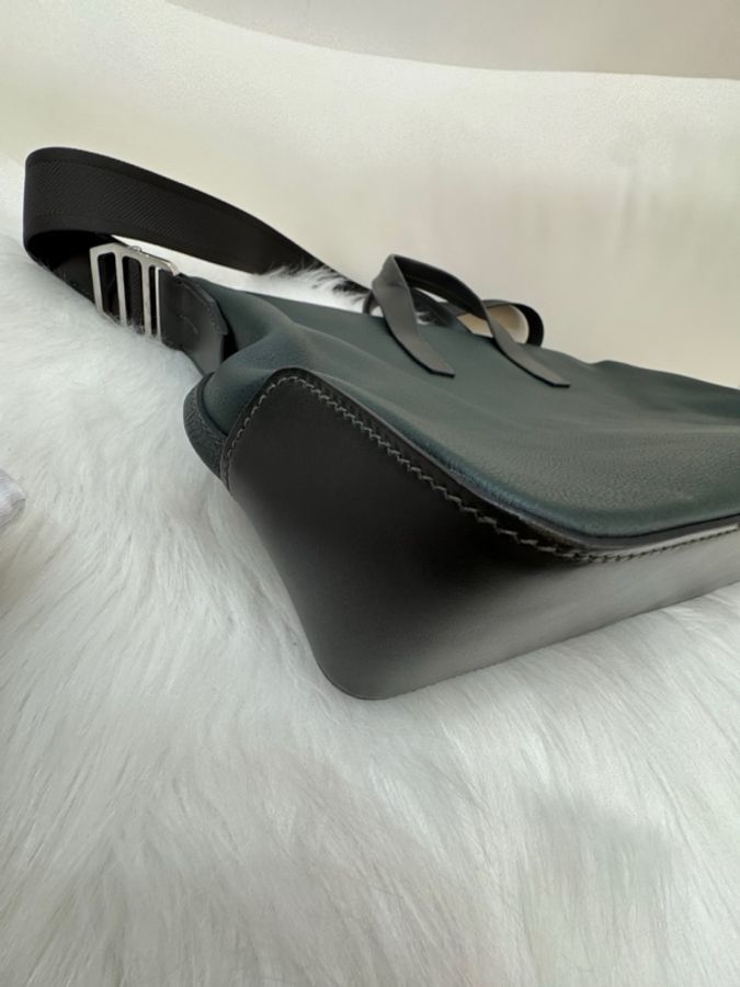 愛馬仕 Hermes C刻 Citynews Briefcase 公文包 Togo皮 銀扣 墨綠色 Togo C 刻尺寸:38×28×8-9