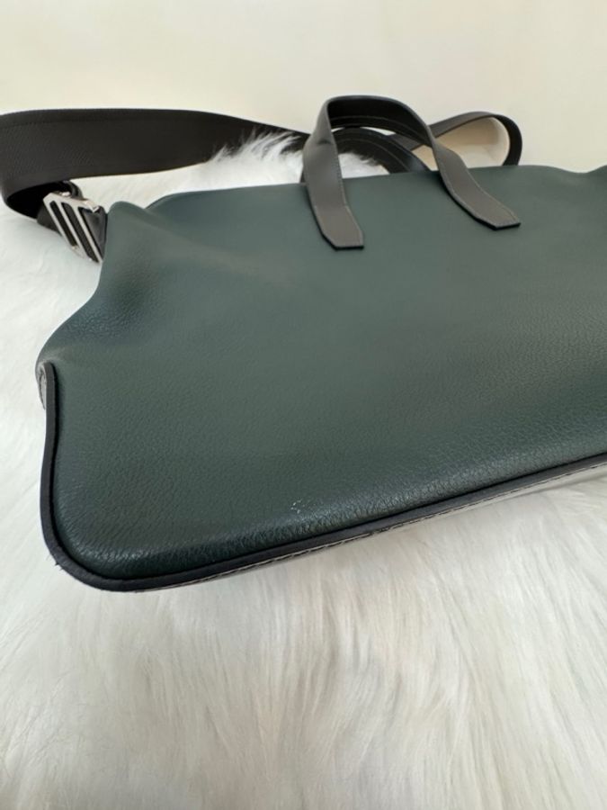 愛馬仕 Hermes C刻 Citynews Briefcase 公文包 Togo皮 銀扣 墨綠色 Togo C 刻尺寸:38×28×8-11