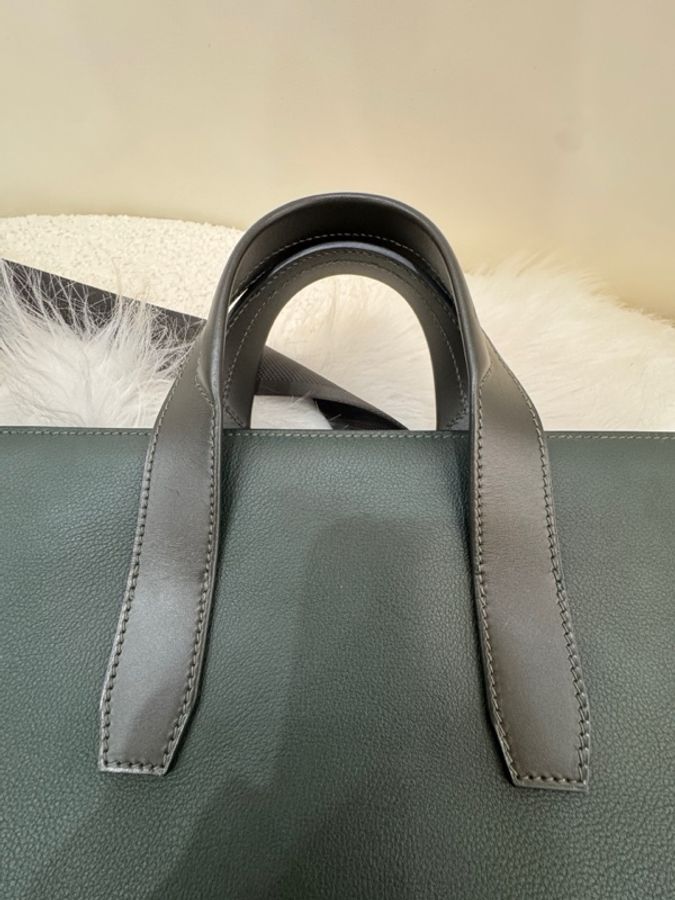 愛馬仕 Hermes C刻 Citynews Briefcase 公文包 Togo皮 銀扣 墨綠色 Togo C 刻尺寸:38×28×8-13