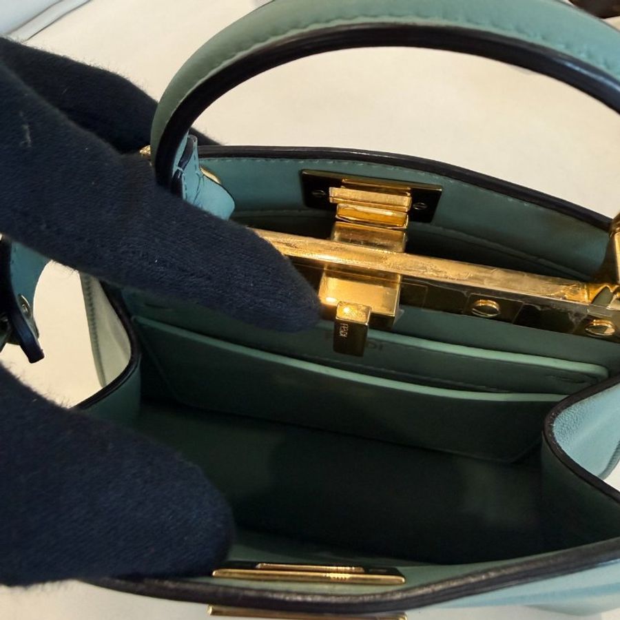 FENDI MINI Peekaboo 淺綠色-5