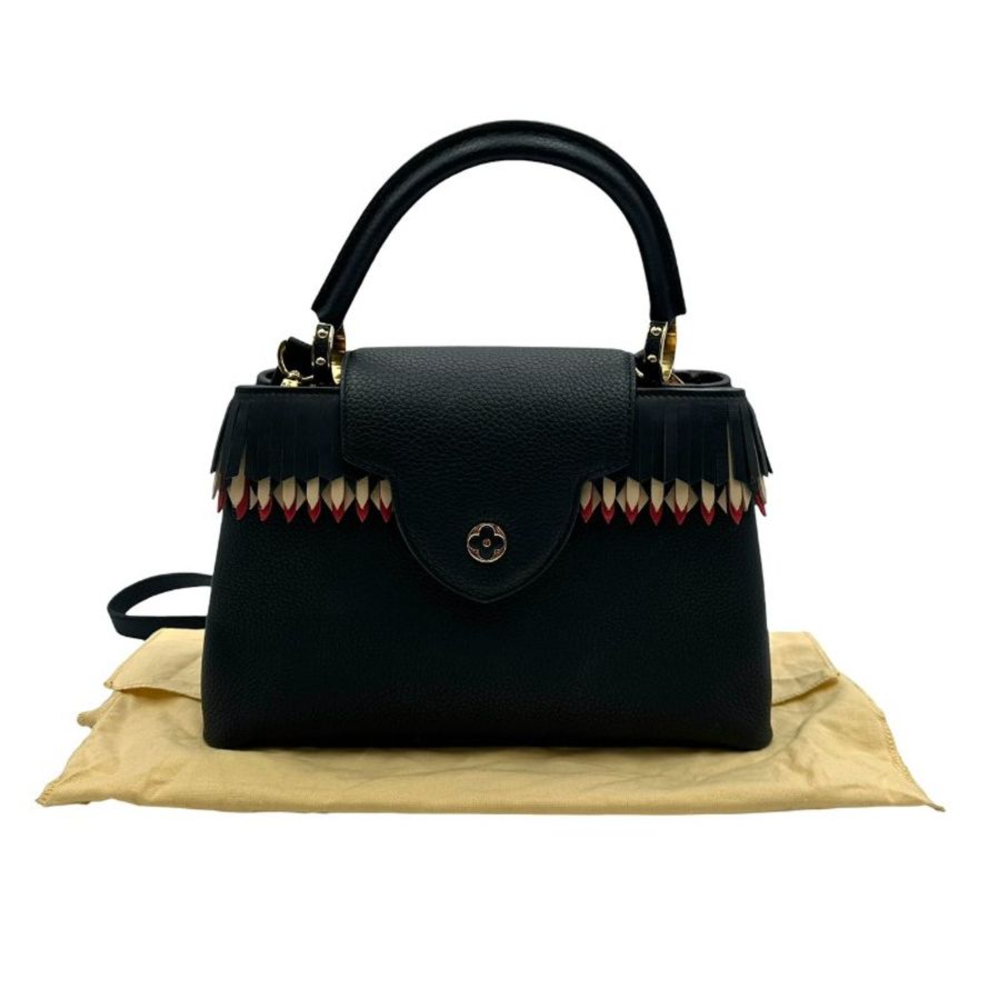 【美收精品】Louis Vuitton 黑色 Capucines BB 手袋 C-829【隔月月中將轉賣至日本 上架期限30天】-0