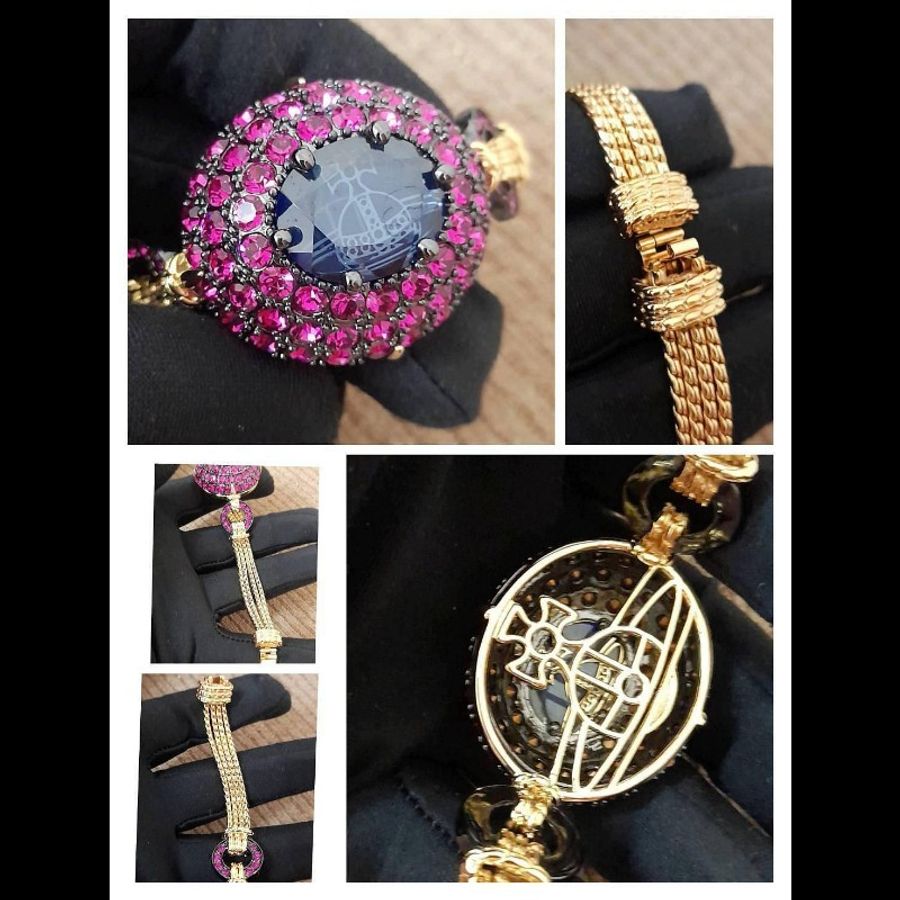 Vivienne Westwood Jewellery 正版絕版 全新 高級感 人造寶石 手環 手圍約18.5公分 請看商品敘述-8