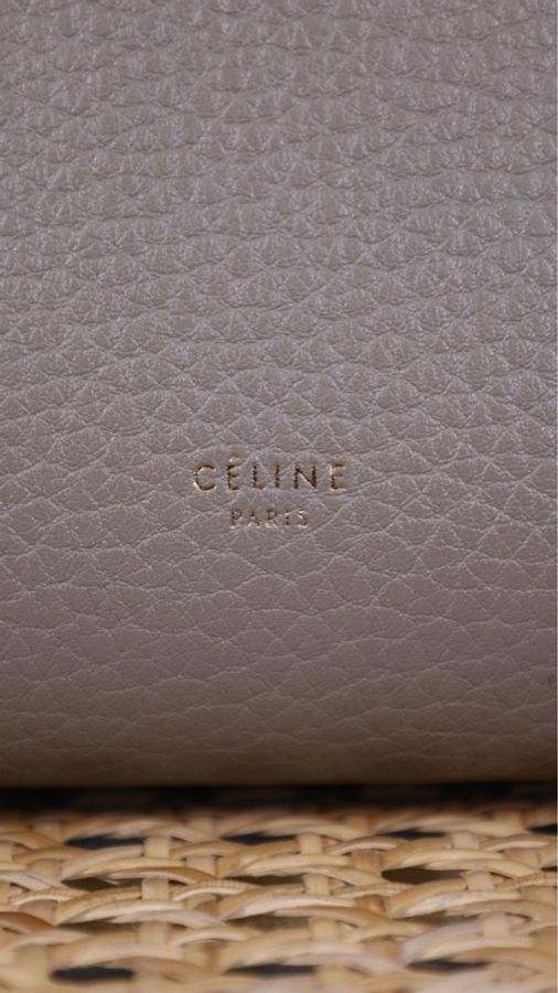 Celine大象灰荔枝皮蝙蝠包手提包-6