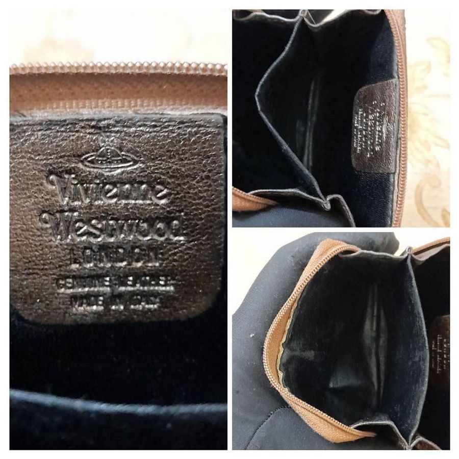 Vivienne Westwood 正版絕版 羊皮包身 有明顯使用痕跡 實用 零錢包 卡包 請看商品敘述-4