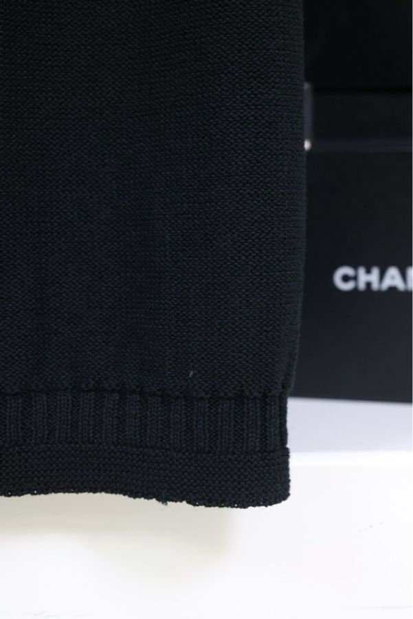 Chanel 16年夏季黑色针织无袖圆领连衣裙-17
