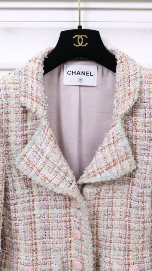 Chanel 13年凡尔赛宫系列粉彩色粗花呢外套-6