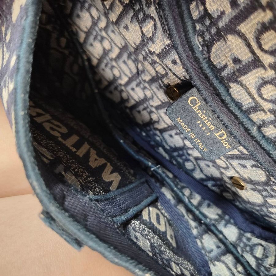 Dior迪奧老花手提腋下馬鞍包-5