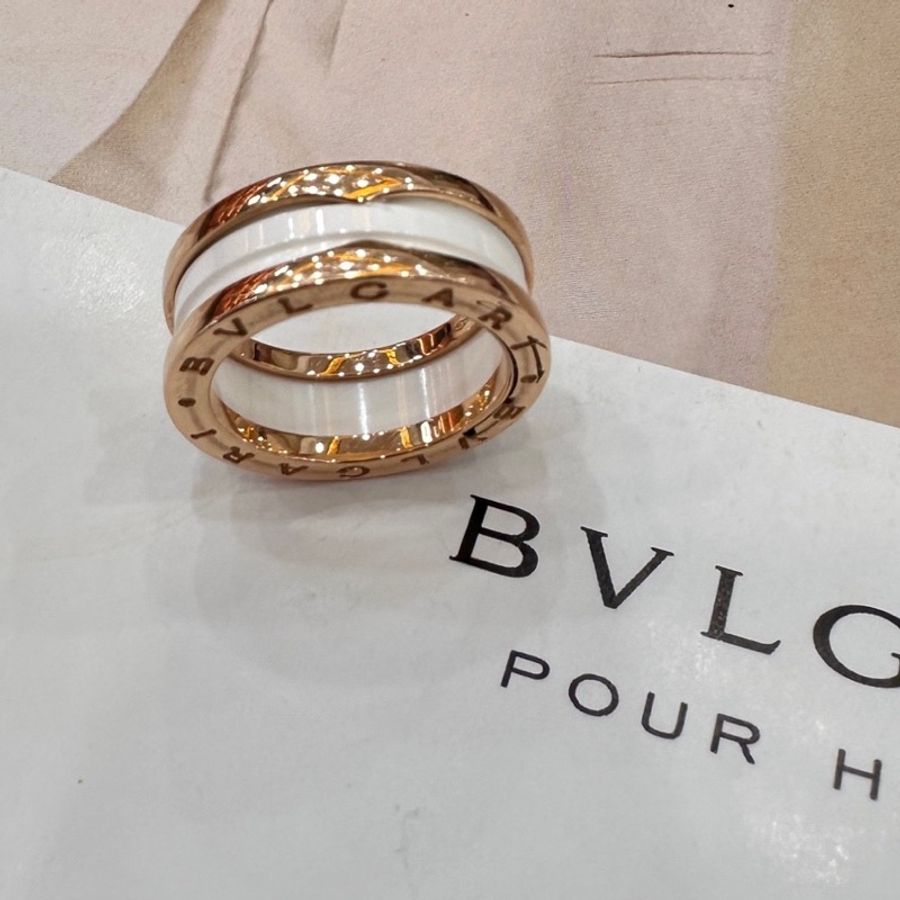 寶格麗Bvlgari B.Zero1系列 18k玫瑰金 白陶瓷 55碼-3