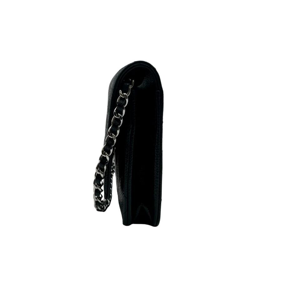 【美收精品】CHANEL 黑色粒紋小牛皮手拿包C-832【隔月月中將轉賣至日本 上架期限30天】-4
