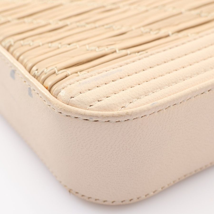 CHANEL 香奈兒 Boy Double Zip Clutch 肩背包 米色 牛皮 金扣 染色 A84069-14