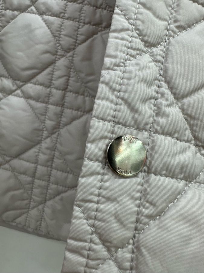 Dior/迪奧 菱形格滿印logo棉服 米色菱格紋,滿印logo,細節做工精緻 52碼-4