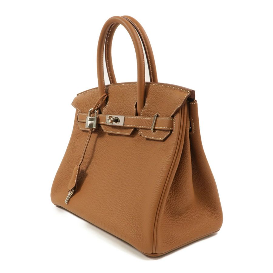 HERMES Togo皮革Birkin 30手挽袋Gold-2