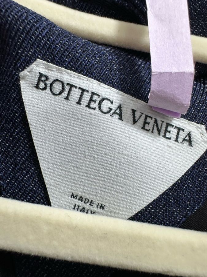 Bottega Veneta葆蝶家男士羊毛夾克,深靛藍色,純色翻領拉鍊長袖,48碼-3