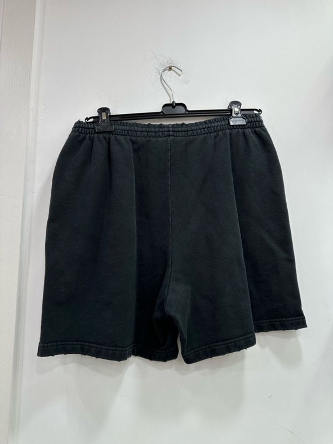 Balenciaga 巴黎世家男士黑色 BB鎖扣寬松休閒短褲 XS碼-1