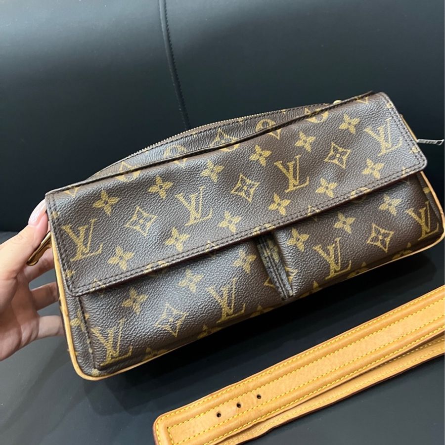 Lv路易威登 中古老花駱駝-1