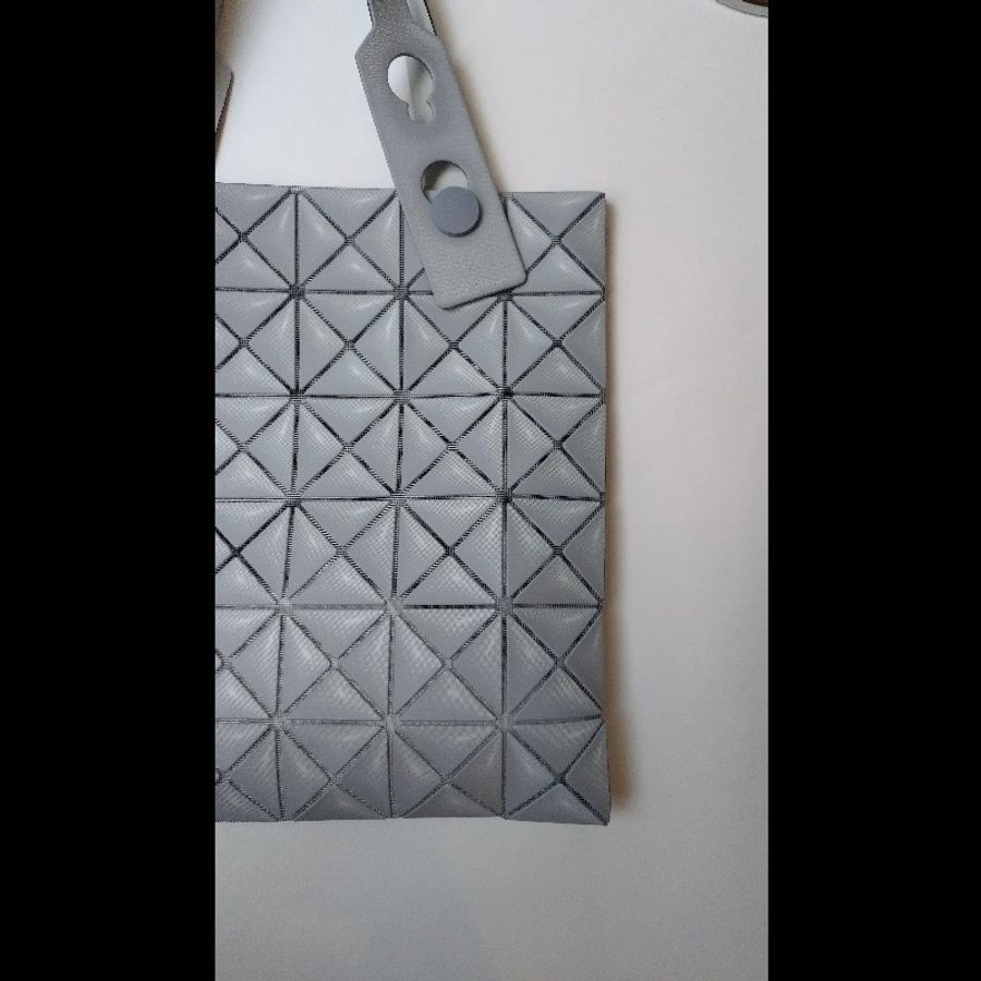 Issey BAOBAO 灰色白點邊托特包 6×6-6