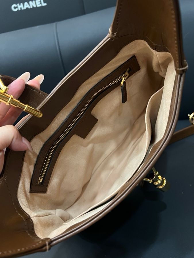 Gucci古馳jackie1961老花拼皮腋下包 033黑標-9