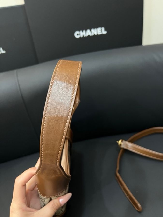 Gucci古馳jackie1961老花拼皮腋下包 033黑標-10