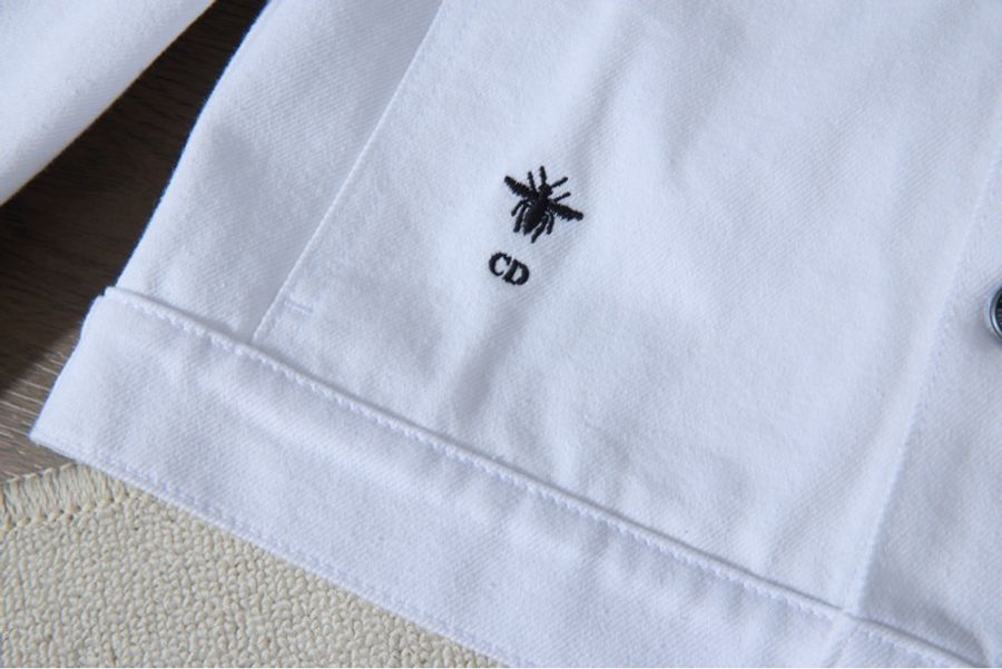 DIOR白色MISS DIOR刺繡牛仔外套-7