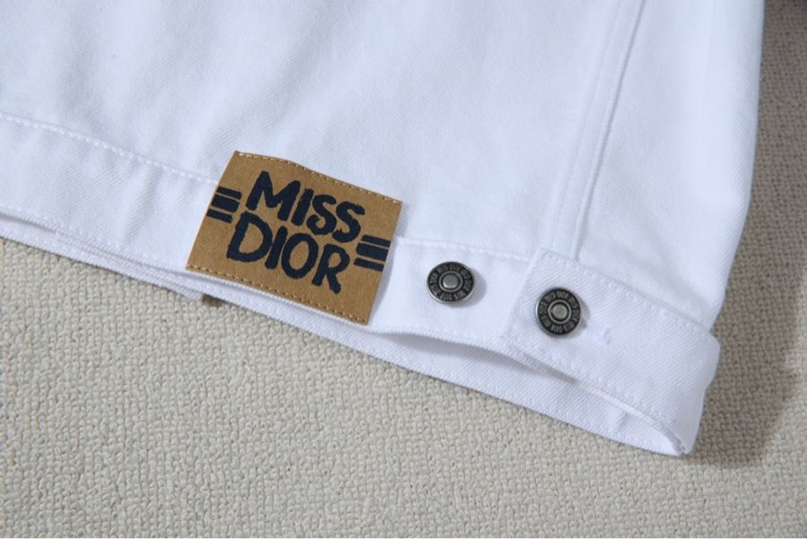 DIOR白色MISS DIOR刺繡牛仔外套-8
