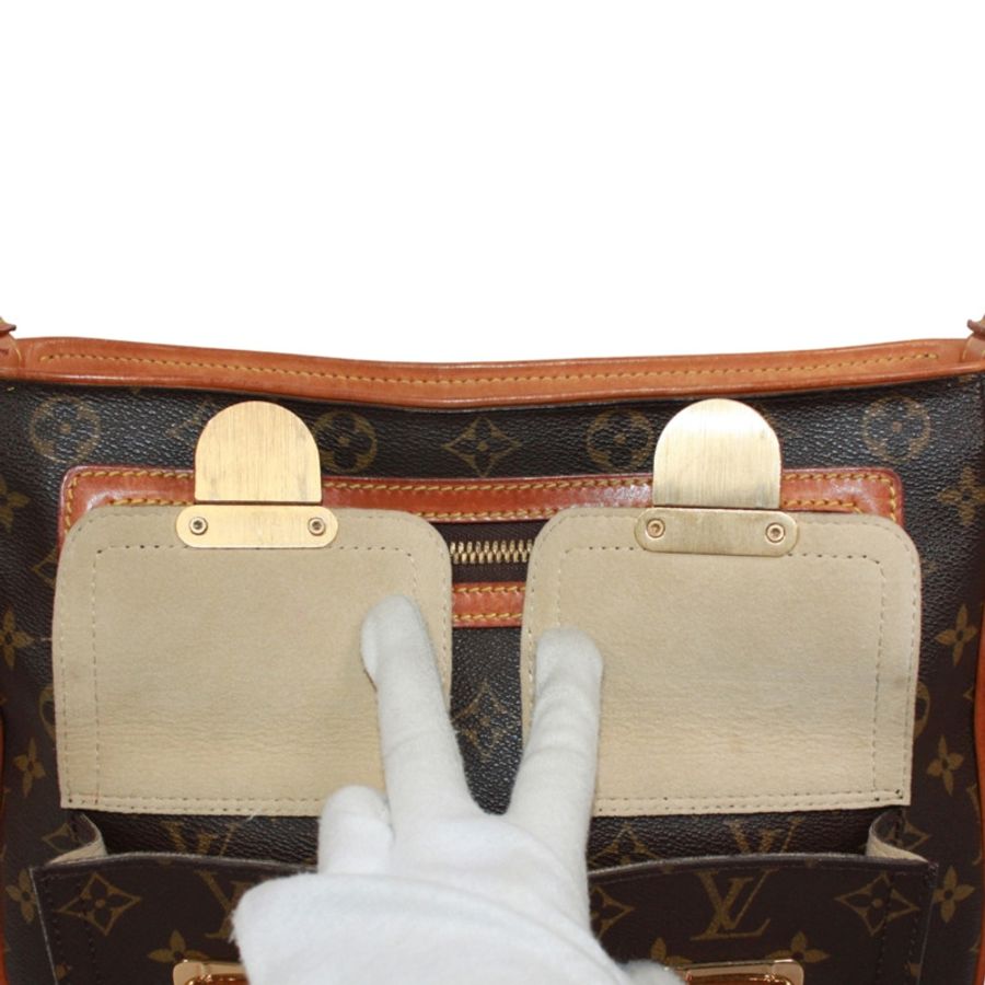 路易威登 Monogram Hudson GM M40045 女士肩包,帆布材質,棕色-15