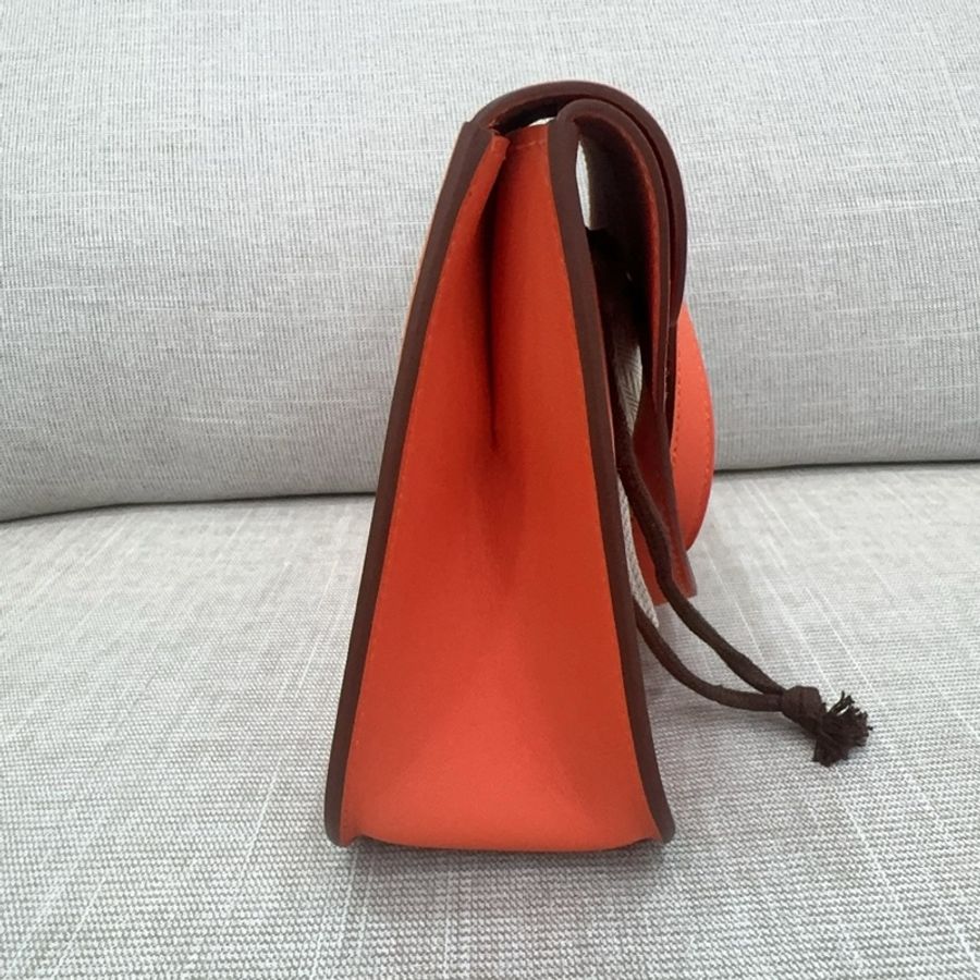 JK國際二手精品✨全新Hermes mini Halzan 橙色/橘色 最新G刻印 專櫃售價20幾萬-4