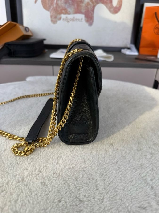 YSL 聖羅蘭黑金ENVELOPE小號單肩斜挎信封包-1