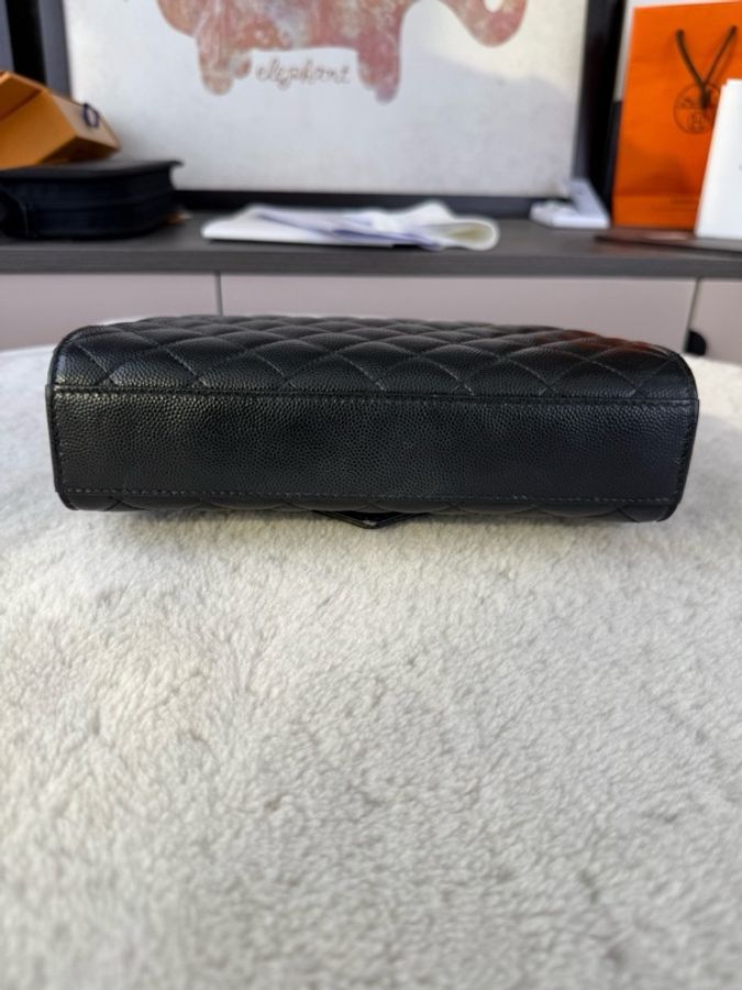 YSL 聖羅蘭黑金ENVELOPE小號單肩斜挎信封包-11