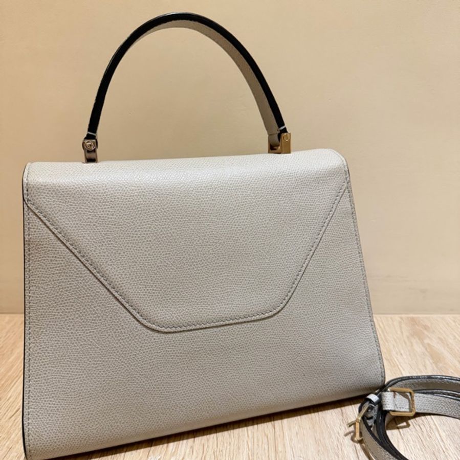 Valextra Iside 經典包款 中號 斑鳩灰藍-6