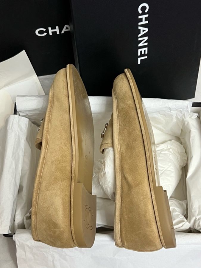 香奈兒Chanel25K羊羔毛樂福休閒鞋38碼 26年1月票-3