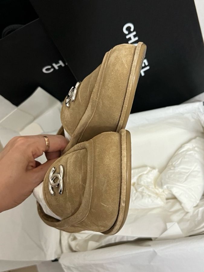 香奈兒Chanel25K羊羔毛樂福休閒鞋38碼 26年1月票-4