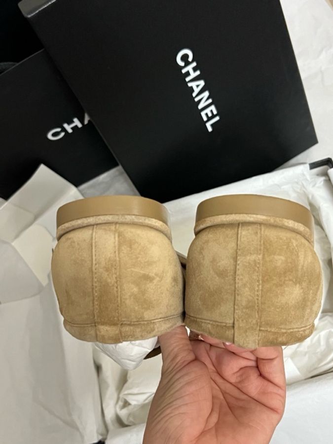 香奈兒Chanel25K羊羔毛樂福休閒鞋38碼 26年1月票-5