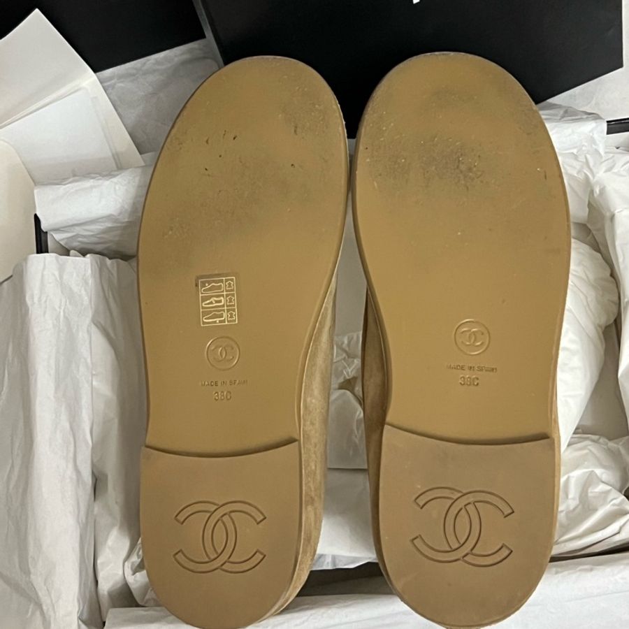 香奈兒Chanel25K羊羔毛樂福休閒鞋38碼 26年1月票-8