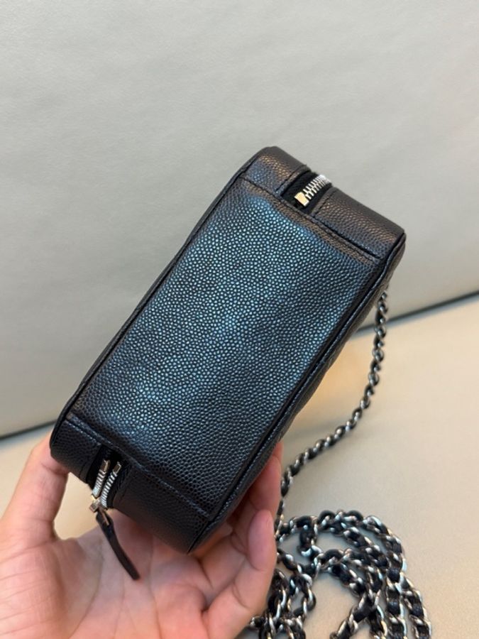 Chanel 香奈兒黑銀牛小盒子 31開-5