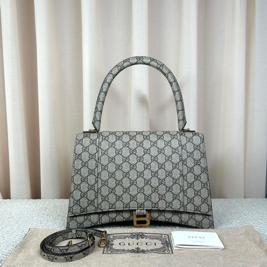 GUCCI x BALENCIAGA聯名款沙漏包 32*11*21cm 98新配件塵袋-2