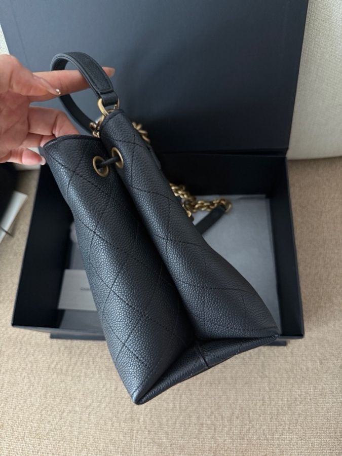 Chanel 香奈兒希臘系列荔枝紋牛皮水桶包30開 可以斜挎 魚子醬牛皮質感耐磨耐造 尺寸20×12cm 配件塵袋-3