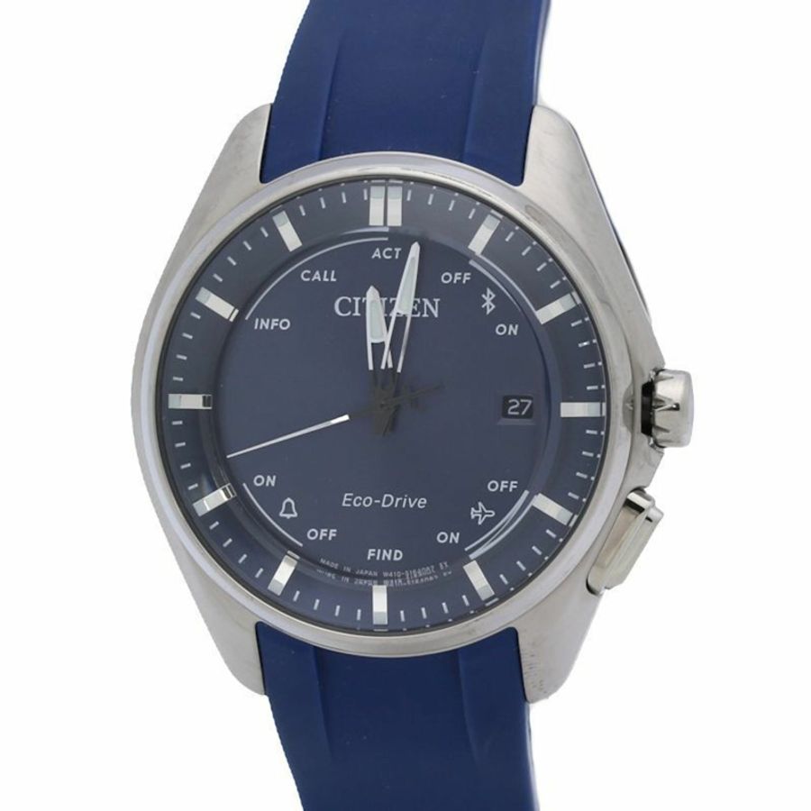 西鐵城 Eco-Drive 藍牙 BZ4000-071 W410-S119758 男士腕錶,超級鈦金屬 x 橡膠錶帶,130564-0