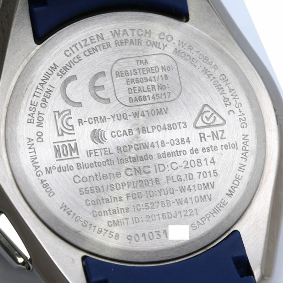 西鐵城 Eco-Drive 藍牙 BZ4000-071 W410-S119758 男士腕錶,超級鈦金屬 x 橡膠錶帶,130564-5