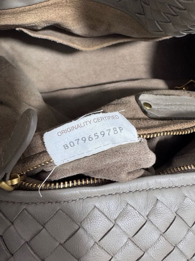 Bottega Veneta 葆蝶家 灰色編織托特包 雙橋 33x21-11