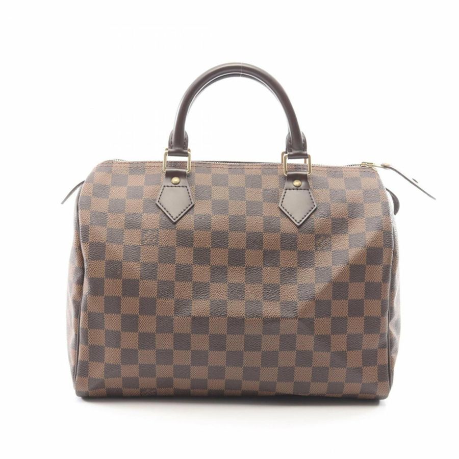路易威登 Speedy 30 Damier Ebene 手提包,塗層帆布皮革,女士,棕色,N41531-0