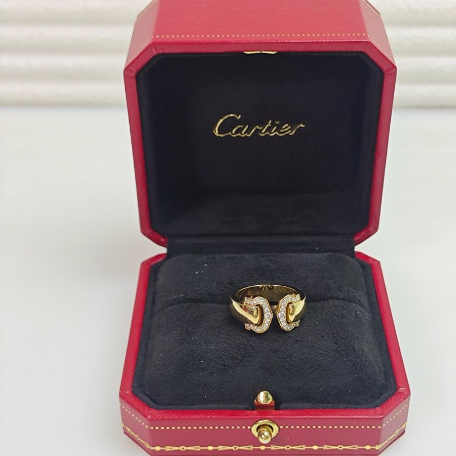Cartier卡地亞logo戒指 51碼 配件:內外盒子 保卡-3