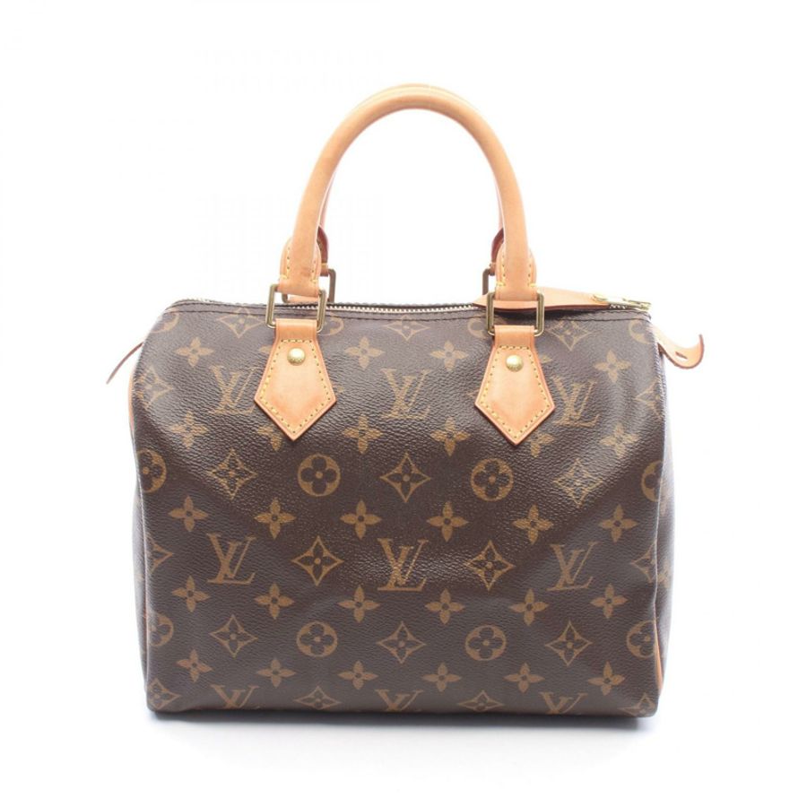 路易威登 Speedy 25 手提包 M41109 Monogram 帆布皮革棕色二手女士-0
