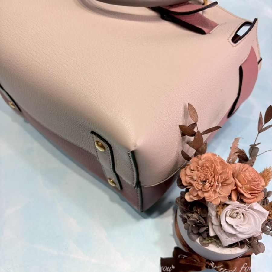 BURBERRY Small三色全皮革拼接皮帶包-8