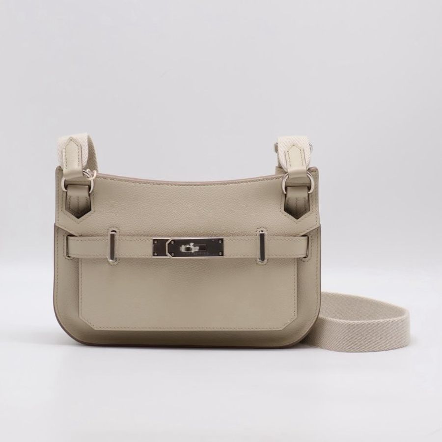 HERMES Jypsiere Mini - Beton 8L 冰川白銀 B-0