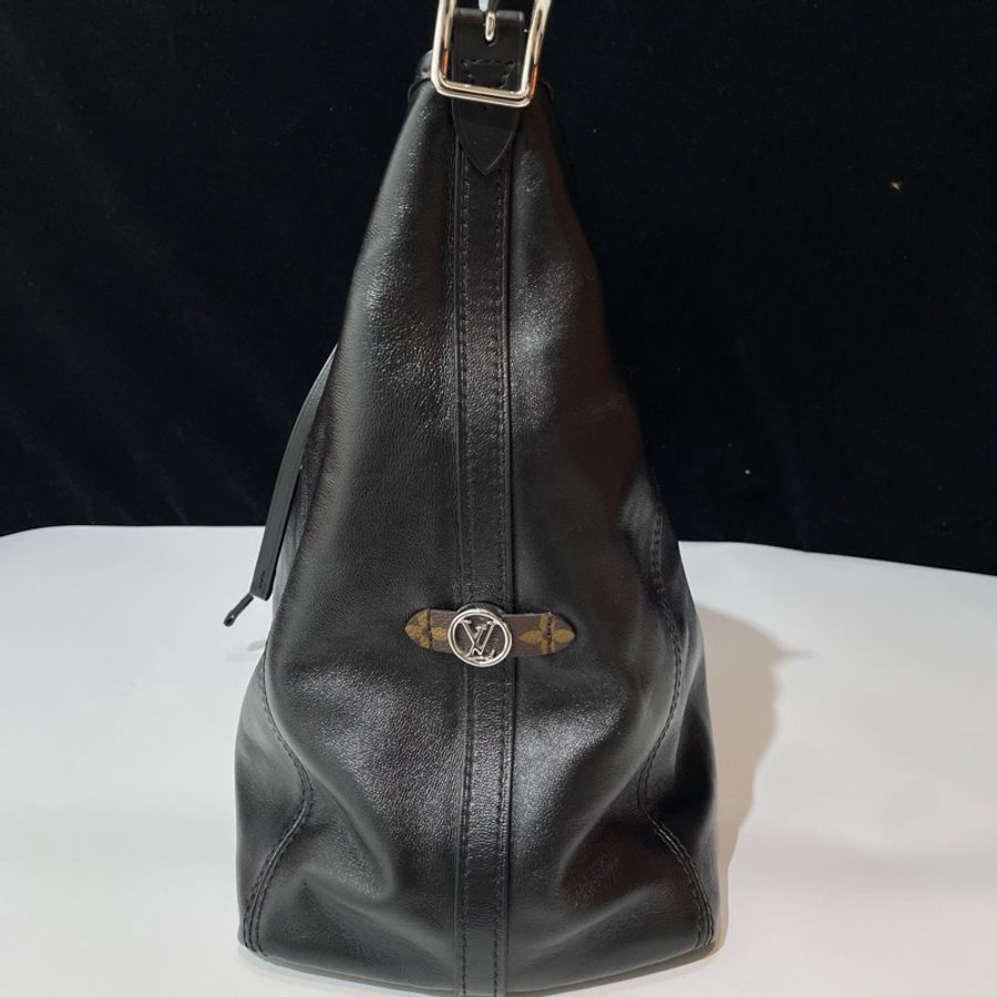 LV/路易威登 中號黑武士carryall單肩包斜挎包 芯片款-3